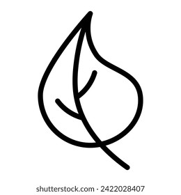 Leaf Vector Line Icon Design