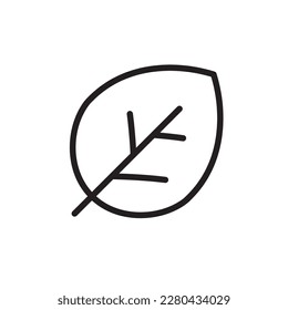 Leaf vector line icon. Leaf flat sign design. Leaf symbol isolated pictogram. UX UI icon of leave. Linear icon outline symbol