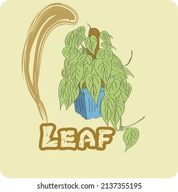 leaf vector logo company logo about leaf and tree green logo of forest plant in a square blue pot