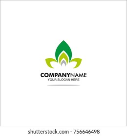 Leaf Vector Logo, Company Design Template