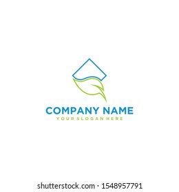 Leaf vector logo design for business