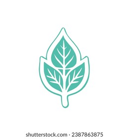 Leaf Vector logo design on white background.