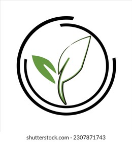 leaf vector logo design symbol nature