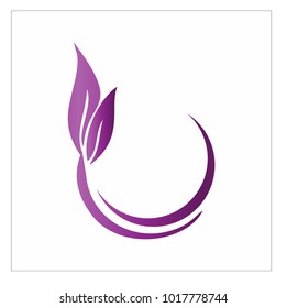 leaf vector logo design template