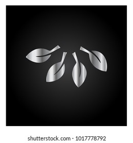 leaf vector logo design template