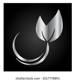 leaf vector logo design template
