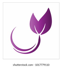 leaf vector logo design template