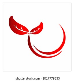 leaf vector logo design template