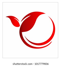 leaf vector logo design template