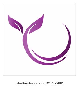 leaf vector logo design template