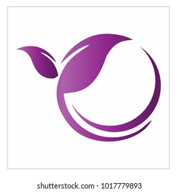 leaf vector logo design template