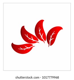 leaf vector logo design template