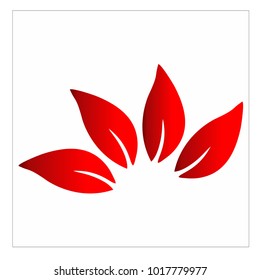 leaf vector logo design template