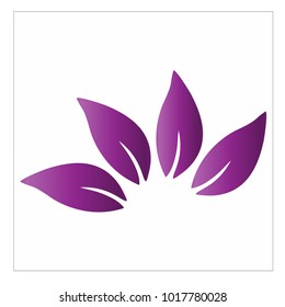 leaf vector logo design template