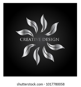 leaf vector logo design template