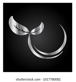 leaf vector logo design template