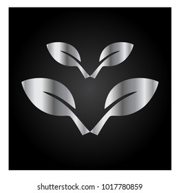 leaf vector logo design template