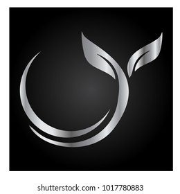 leaf vector logo design template