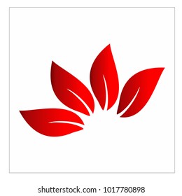 leaf vector logo design template
