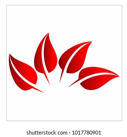 leaf vector logo design template