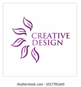 leaf vector logo design template