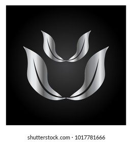 leaf vector logo design template