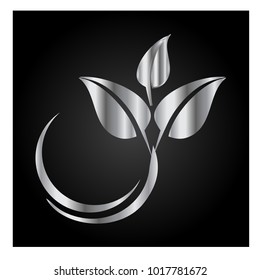 leaf vector logo design template