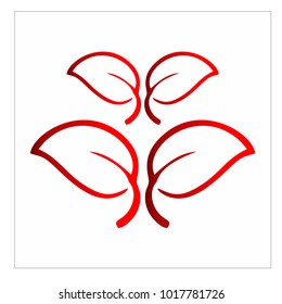 leaf vector logo design template