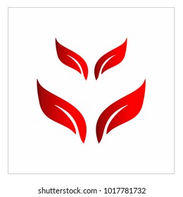 leaf vector logo design template