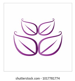 leaf vector logo design template
