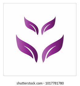 leaf vector logo design template