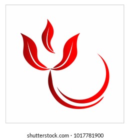 leaf vector logo design template