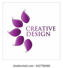 leaf vector logo design template