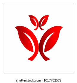 leaf vector logo design template