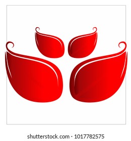 leaf vector logo design template
