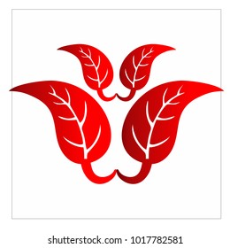 leaf vector logo design template