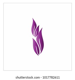leaf vector logo design template
