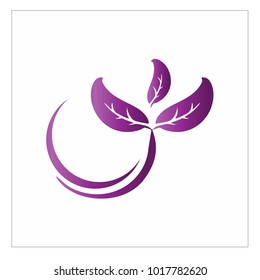 leaf vector logo design template