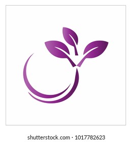 leaf vector logo design template