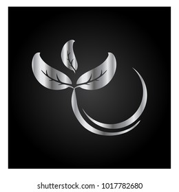 leaf vector logo design template