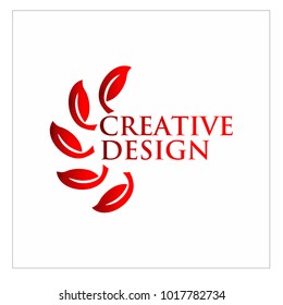 leaf vector logo design template