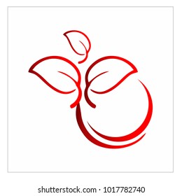 leaf vector logo design template
