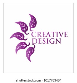 leaf vector logo design template