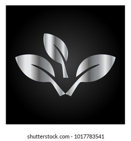 leaf vector logo design template