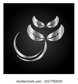 leaf vector logo design template
