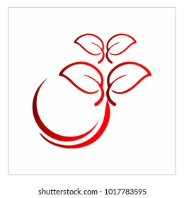 leaf vector logo design template