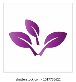 leaf vector logo design template