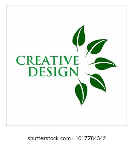 leaf vector logo design template