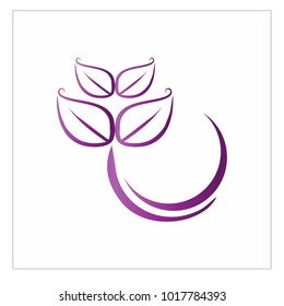 leaf vector logo design template