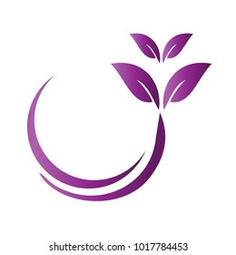 leaf vector logo design template